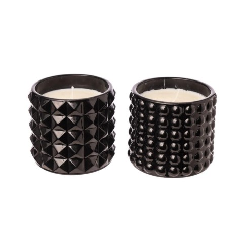 CANDELA IN VETRO 2ASS BLACK